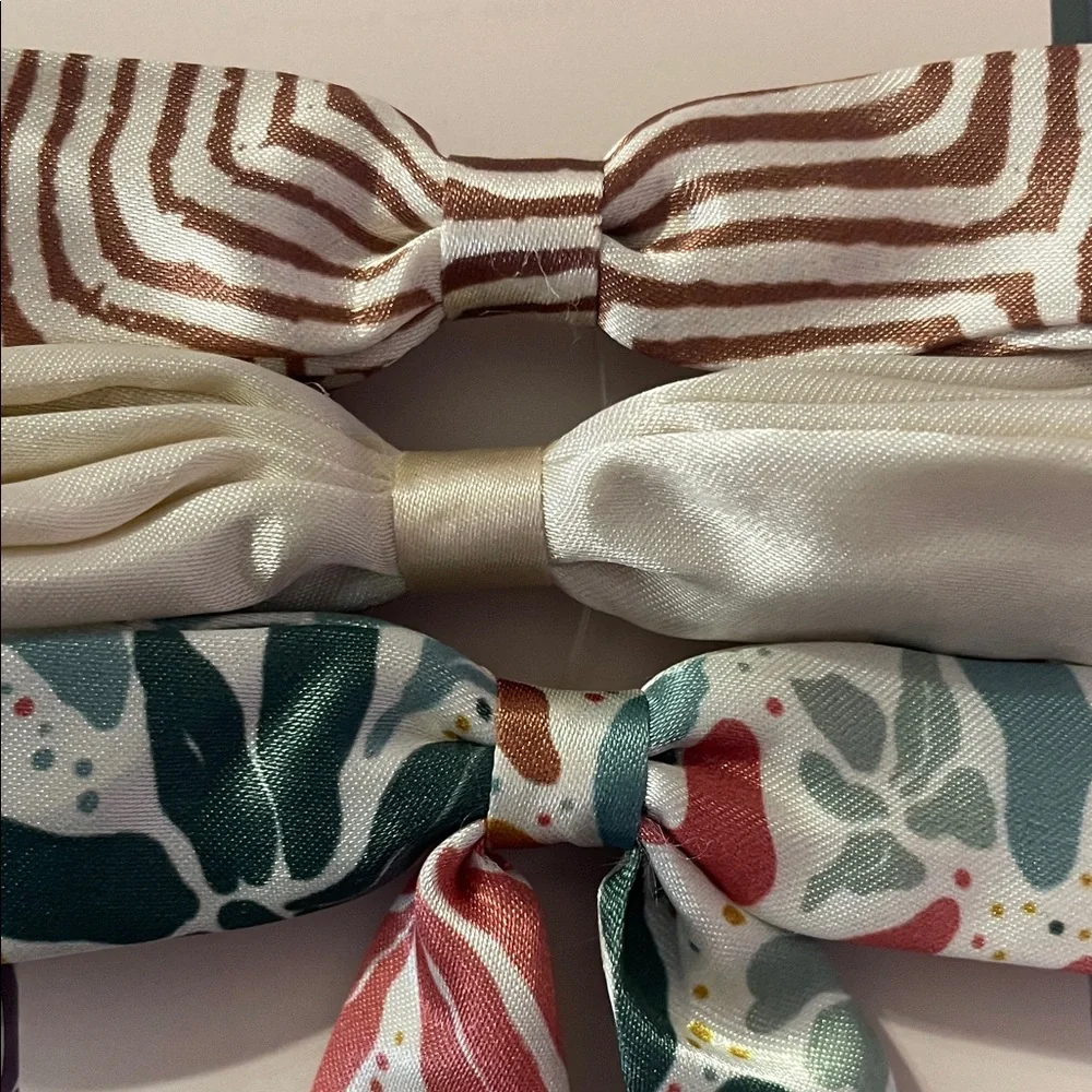 Goody Hair Bow Set - Cream, Brown, Multicolor